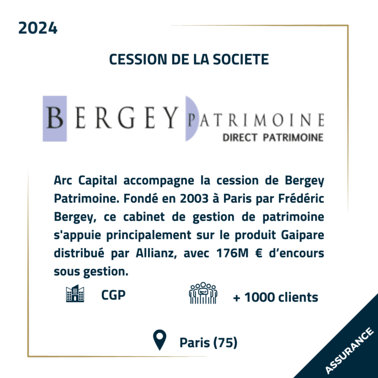 Références Arc Capital - Vignette Cession Bergey Patrimoine