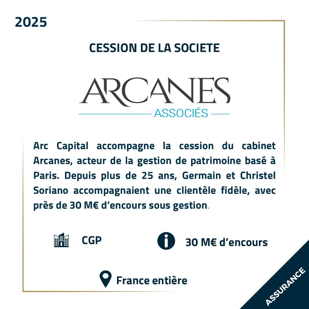 Cession Arcanes - Arc Capital