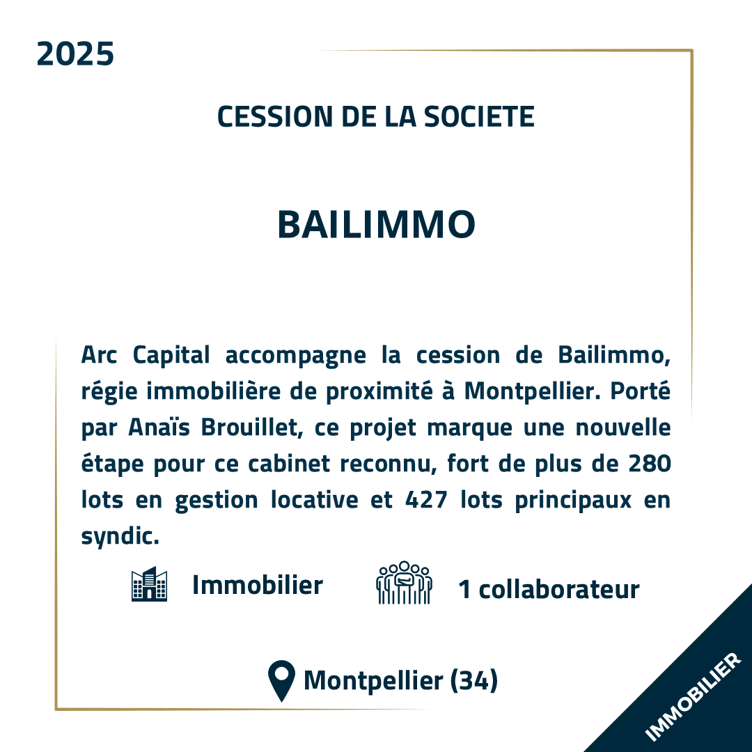Cession BAILIMMO - Arc Capital