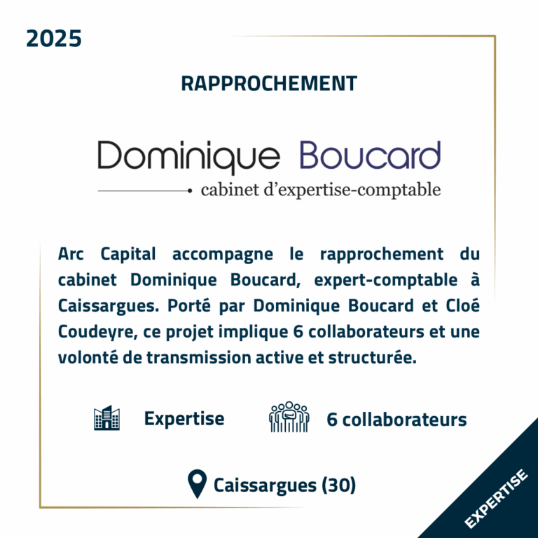 Cession Dominique Boucard - Arc Capital